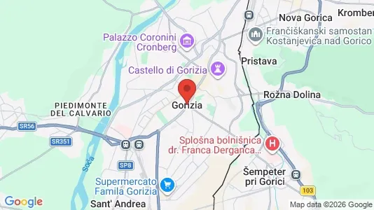 Apartments for rent i Gorizia - kort over placeringen