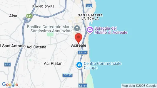 Apartments for rent i Acireale - kort over placeringen