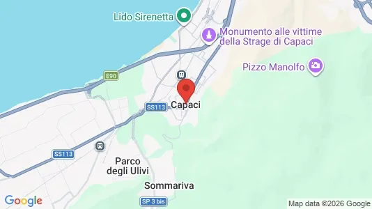 Apartments for rent i Capaci - kort over placeringen