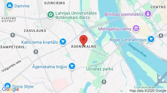 Apartments for rent i Riga Āgenskalns - kort over placeringen