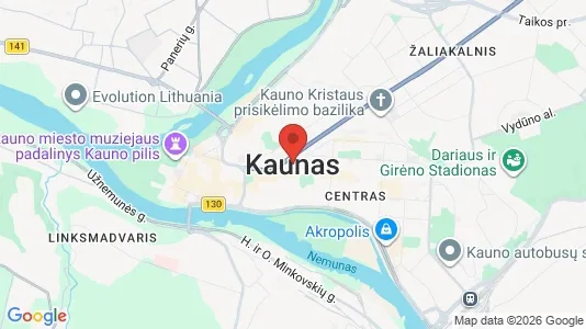 Apartments for rent i Kaunas - kort over placeringen