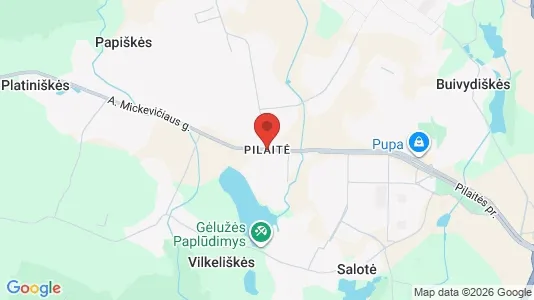 Apartments for rent i Vilnius Pilaitė - kort over placeringen
