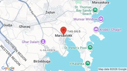 Apartments for rent i Marsaxlokk - kort over placeringen