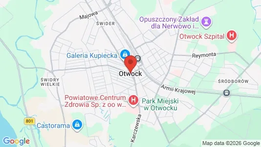 Apartments for rent i Otwocki - kort over placeringen