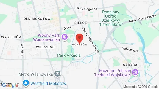 Apartments for rent i Warszawa Mokotów - kort over placeringen