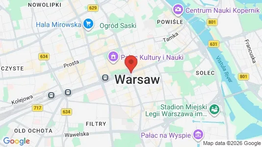 Apartments for rent i Warszawa Śródmieście - kort over placeringen