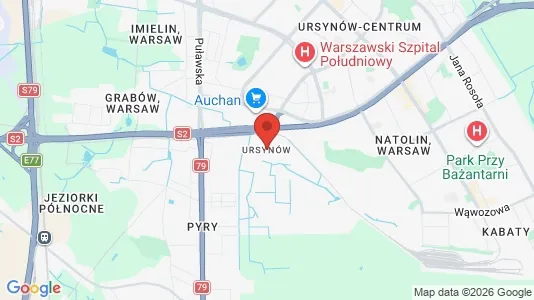 Apartments for rent i Warszawa Ursynów - kort over placeringen
