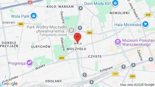 Apartments for rent i Warszawa Wola - kort over placeringen