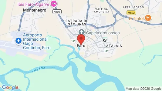 Apartments for rent i Faro - kort over placeringen