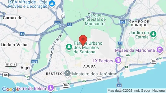 Apartments for rent i Lisboa Ajuda - kort over placeringen