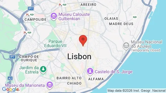 Apartments for rent i Lisboa Arroios - kort over placeringen