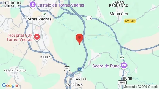 Apartments for rent i Torres Vedras - kort over placeringen