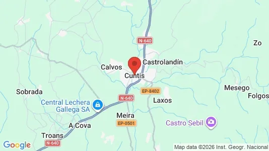 Apartments for rent i Cuntis - kort over placeringen