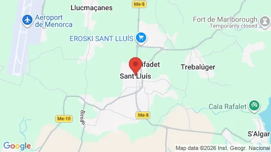 Apartments for rent i Sant Lluís - kort over placeringen