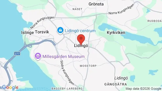 Apartments for rent i Lidingö - kort over placeringen