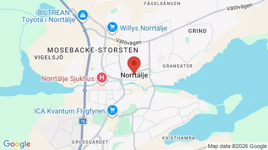 Houses for rent i Norrtälje - kort over placeringen