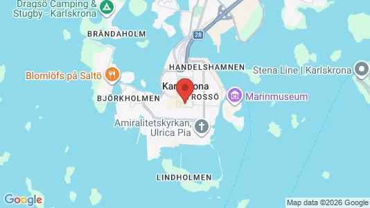 Rooms for rent i Karlskrona - kort over placeringen