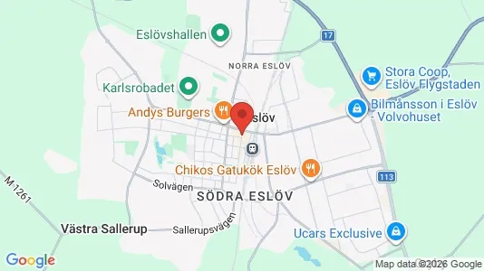 Rooms for rent i Eslöv - kort over placeringen