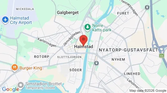 Apartments for rent i Halmstad - kort over placeringen