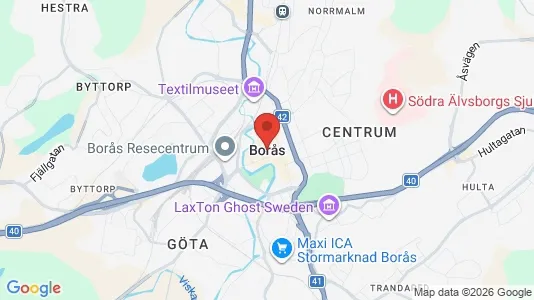 Apartments for rent i Borås - kort over placeringen