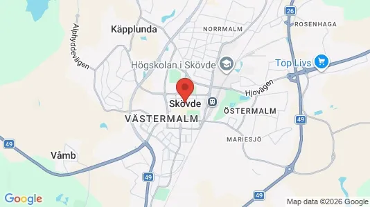 Apartments for rent i Skövde - kort over placeringen
