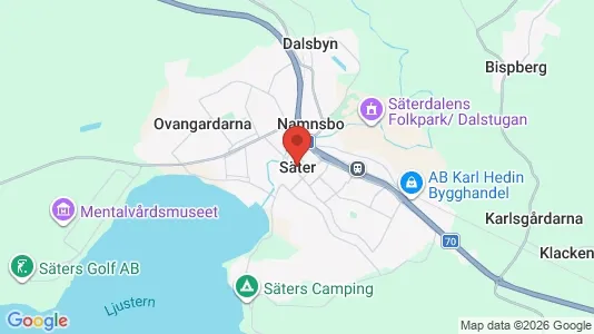 Apartments for rent i Säter - kort over placeringen