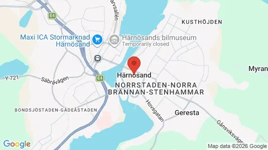 Apartments for rent i Härnösand - kort over placeringen