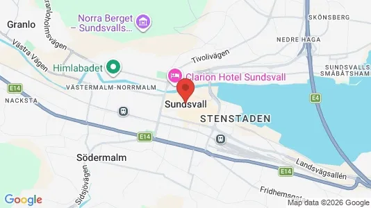 Apartments for rent i Sundsvall - kort over placeringen