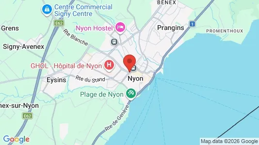 Apartments for rent i Nyon - kort over placeringen