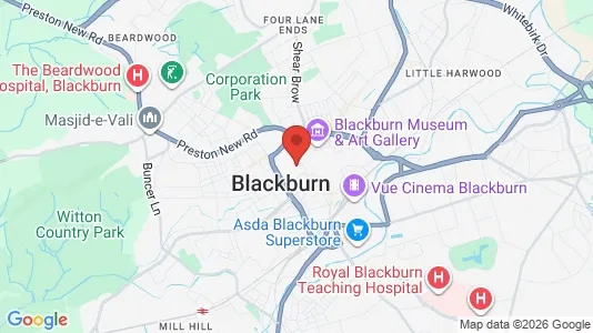 Apartments for rent i Blackburn - Lancashire - kort over placeringen