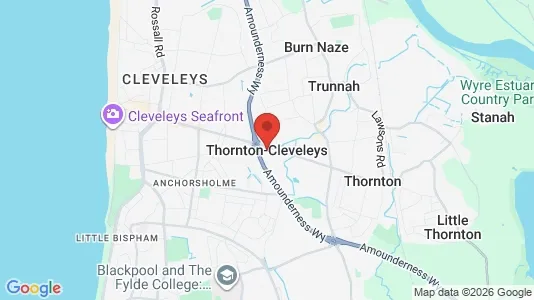 Houses for rent i Thornton-Cleveleys - Lancashire - kort over placeringen