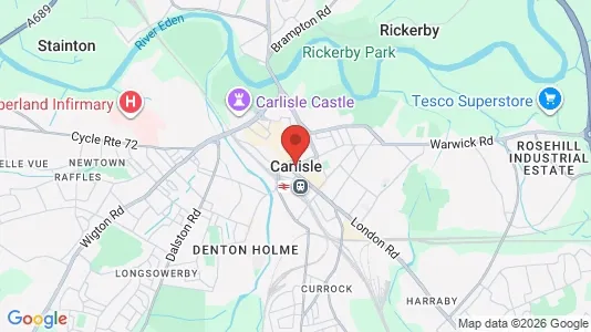 Houses for rent i Carlisle - Cumbria - kort over placeringen