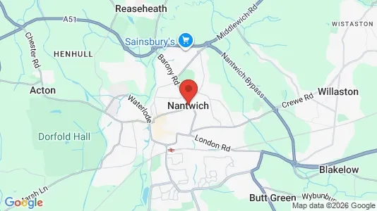 Houses for rent i Nantwich - Cheshire - kort over placeringen