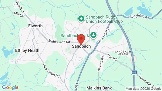 Apartments for rent i Sandbach - Cheshire - kort over placeringen