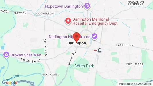 Apartments for rent i Darlington - County Durham - kort over placeringen