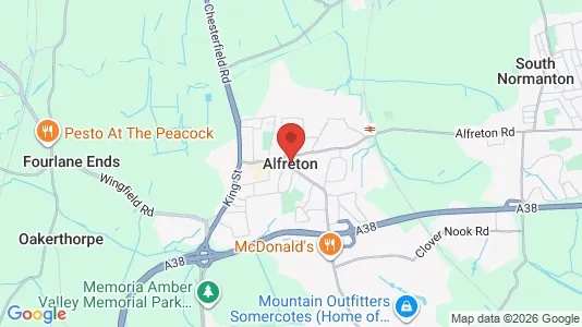 Houses for rent i Alfreton - Derbyshire - kort over placeringen
