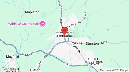 Apartments for rent i Ashbourne - Derbyshire - kort over placeringen
