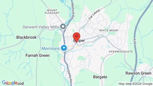 Apartments for rent i Belper - Derbyshire - kort over placeringen