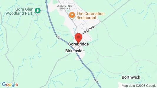 Apartments for rent i Gorebridge - Midlothian - kort over placeringen