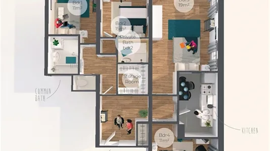 Rooms in Paris 20ème arrondissement - photo 6