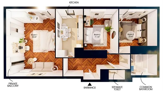 Rooms in Saint-Denis - photo 9