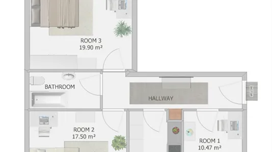 Rooms in Munich Hadern - photo 1