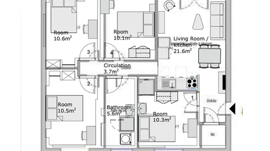 Rooms in Lille - photo 9