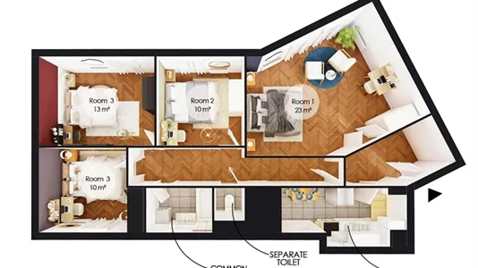 Rooms in Saint-Denis - photo 8