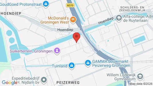 Apartments for rent i Groningen - kort over placeringen