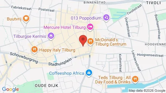 Apartments for rent i Tilburg - kort over placeringen