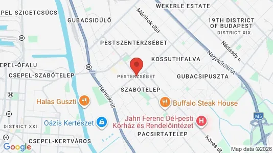 Houses for rent i Budapest Pesterzsébet - kort over placeringen