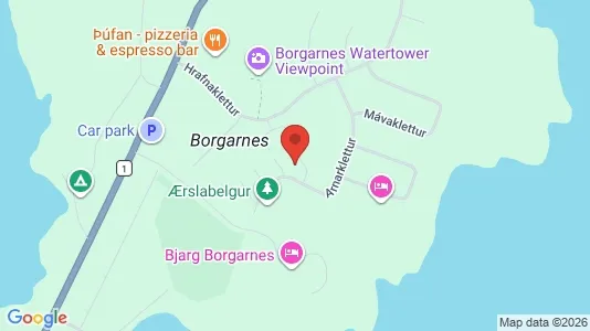 Apartments for rent i Borgarnes - kort over placeringen