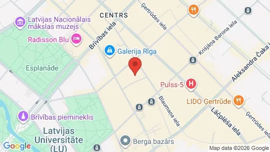 Apartments for rent i Riga Centrs - kort over placeringen