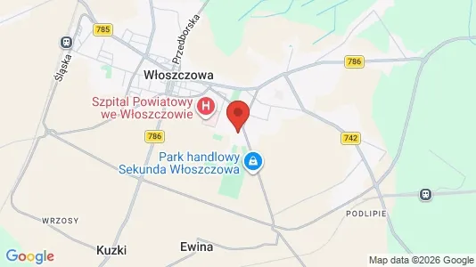 Apartments for rent i Włoszczowski - kort over placeringen
